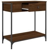 VidaXL Wandtafel 75x34,5x75 cm bewerkt hout bruin eikenkleur