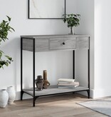 VidaXL Wandtafel 75x34,5x75 cm bewerkt hout grijs sonoma eikenkleurig