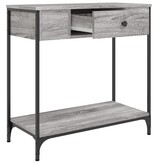 VidaXL Wandtafel 75x34,5x75 cm bewerkt hout grijs sonoma eikenkleurig