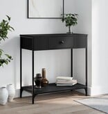 VidaXL Wandtafel 75x34,5x75 cm bewerkt hout zwart