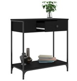 VidaXL Wandtafel 75x34,5x75 cm bewerkt hout zwart