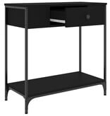 VidaXL Wandtafel 75x34,5x75 cm bewerkt hout zwart