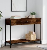 VidaXL Wandtafel 100x34,5x75 cm bewerkt hout gerookt eikenkleurig