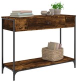 VidaXL Wandtafel 100x34,5x75 cm bewerkt hout gerookt eikenkleurig