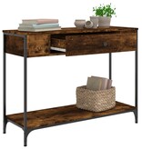 VidaXL Wandtafel 100x34,5x75 cm bewerkt hout gerookt eikenkleurig