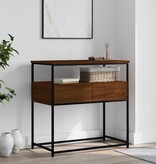 VidaXL Wandtafel 75x40x75 cm bewerkt hout bruin eikenkleur