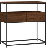 VidaXL Wandtafel 75x40x75 cm bewerkt hout bruin eikenkleur