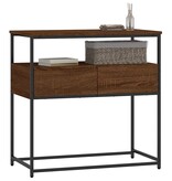 VidaXL Wandtafel 75x40x75 cm bewerkt hout bruin eikenkleur