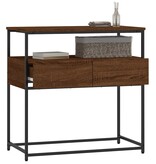 VidaXL Wandtafel 75x40x75 cm bewerkt hout bruin eikenkleur