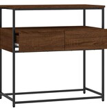 VidaXL Wandtafel 75x40x75 cm bewerkt hout bruin eikenkleur