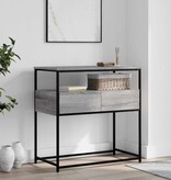 VidaXL Wandtafel 75x40x75 cm bewerkt hout grijs sonoma eikenkleurig