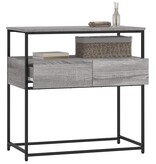 VidaXL Wandtafel 75x40x75 cm bewerkt hout grijs sonoma eikenkleurig