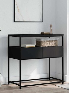 VidaXL Wandtafel 75x40x75 cm bewerkt hout zwart