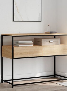 VidaXL Wandtafel 100x40x75 cm bewerkt hout sonoma eikenkleurig