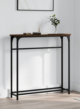 VidaXL Wandtafel 75x19,5x75 cm bewerkt hout bruin eikenkleur