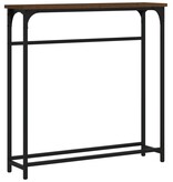 VidaXL Wandtafel 75x19,5x75 cm bewerkt hout bruin eikenkleur