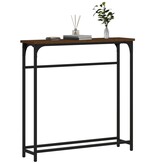 VidaXL Wandtafel 75x19,5x75 cm bewerkt hout bruin eikenkleur