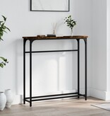 VidaXL Wandtafel 75x19,5x75 cm bewerkt hout gerookt eikenkleurig