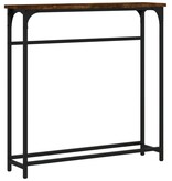 VidaXL Wandtafel 75x19,5x75 cm bewerkt hout gerookt eikenkleurig