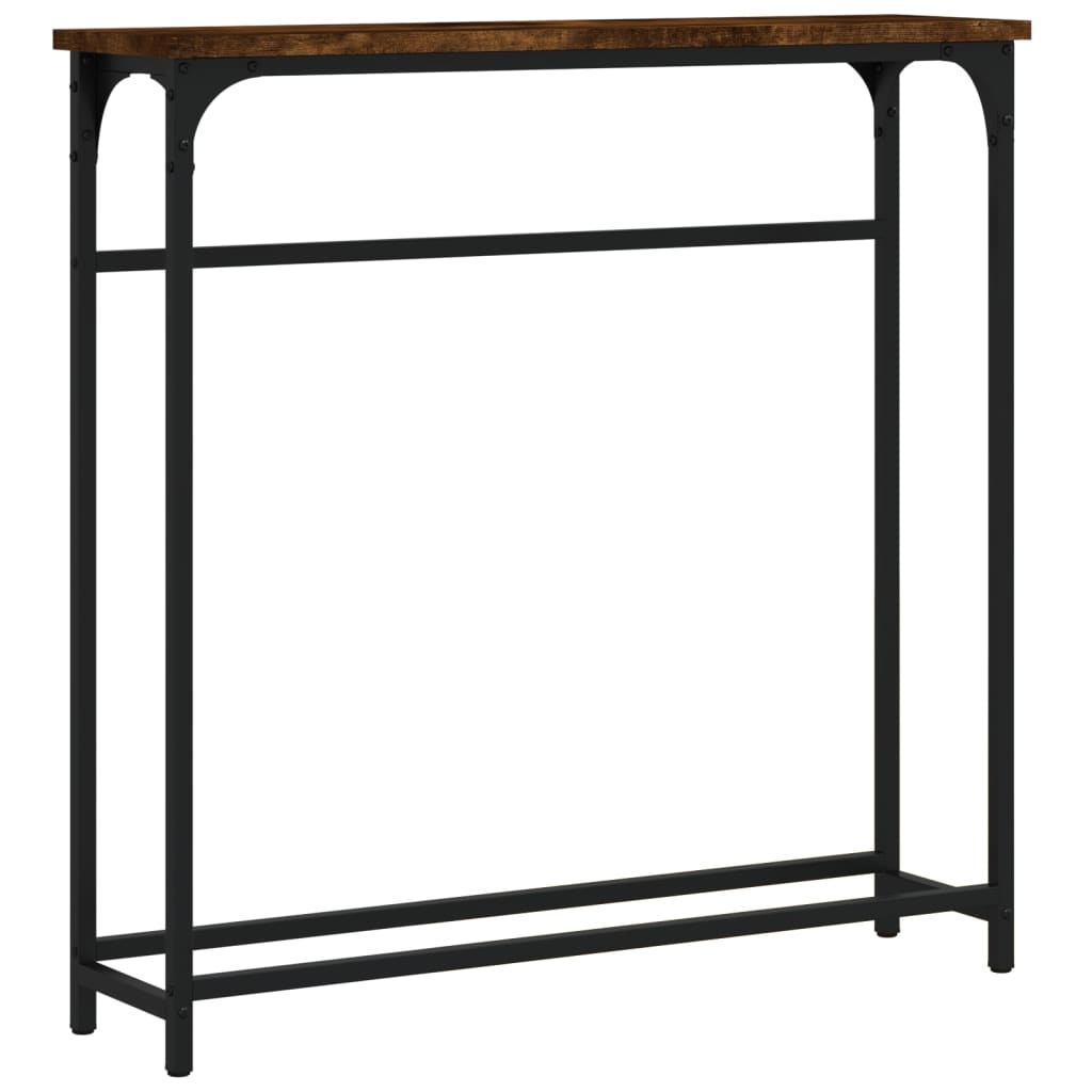 VidaXL Wandtafel 75x19,5x75 cm bewerkt hout gerookt eikenkleurig