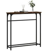 VidaXL Wandtafel 75x19,5x75 cm bewerkt hout gerookt eikenkleurig