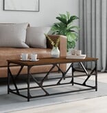 VidaXL Salontafel 100x50x40 cm bewerkt hout bruineiken