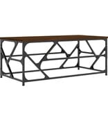 VidaXL Salontafel 100x50x40 cm bewerkt hout bruineiken