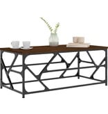 VidaXL Salontafel 100x50x40 cm bewerkt hout bruineiken