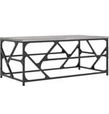 VidaXL Salontafel 100x50x40 cm bewerkt hout grijs sonoma eikenkleurig