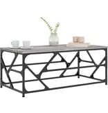 VidaXL Salontafel 100x50x40 cm bewerkt hout grijs sonoma eikenkleurig