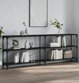 VidaXL Wandtafel 200x29x75 cm bewerkt hout zwart