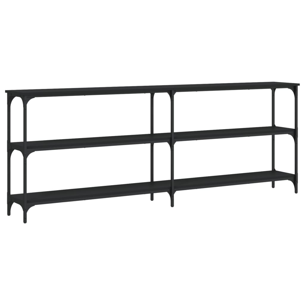 VidaXL Wandtafel 200x29x75 cm bewerkt hout zwart