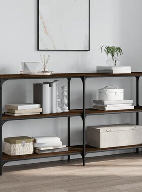 VidaXL Wandtafel 150x29x75 cm bewerkt hout bruin eikenkleur