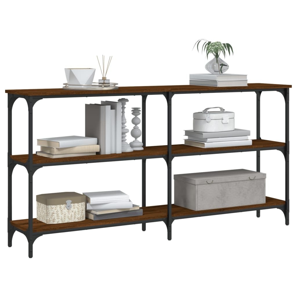 VidaXL Wandtafel 150x29x75 cm bewerkt hout bruin eikenkleur