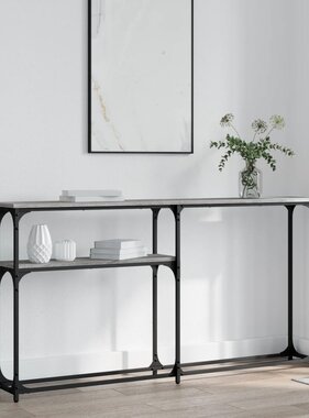 VidaXL Wandtafel 145x22,5x75 cm bewerkt hout grijs sonoma eikenkleurig