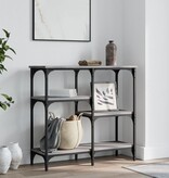 VidaXL Wandtafel 80x29x75 cm bewerkt hout grijs sonoma eikenkleurig