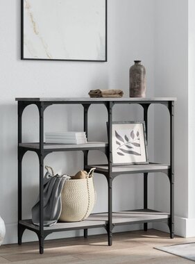 VidaXL Wandtafel 80x29x75 cm bewerkt hout grijs sonoma eikenkleurig