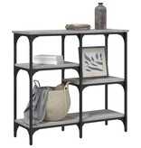 VidaXL Wandtafel 80x29x75 cm bewerkt hout grijs sonoma eikenkleurig