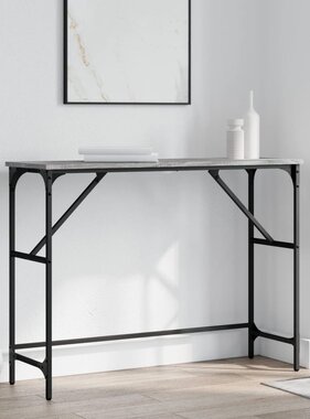 VidaXL Wandtafel 100x32x75 cm bewerkt hout grijs sonoma eikenkleurig