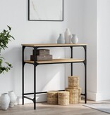 VidaXL Wandtafel 75x35,5x75 cm bewerkt hout sonoma eikenkleurig