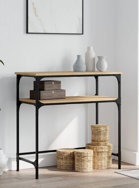 VidaXL Wandtafel 75x35,5x75 cm bewerkt hout sonoma eikenkleurig