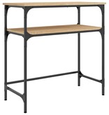 VidaXL Wandtafel 75x35,5x75 cm bewerkt hout sonoma eikenkleurig