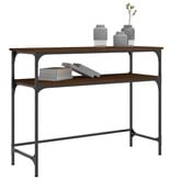 VidaXL Wandtafel 100x35,5x75 cm bewerkt hout bruin eikenkleur