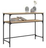 VidaXL Wandtafel 100x35,5x75 cm bewerkt hout sonoma eikenkleurig