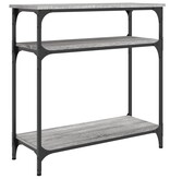 VidaXL Wandtafel 75x29x75 cm bewerkt hout grijs sonoma eikenkleurig