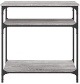 VidaXL Wandtafel 75x29x75 cm bewerkt hout grijs sonoma eikenkleurig