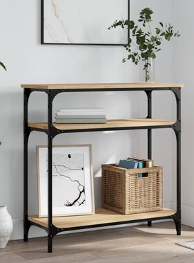 VidaXL Wandtafel 75x29x75 cm bewerkt hout sonoma eikenkleurig