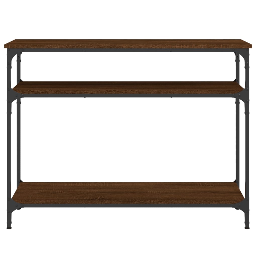 VidaXL Wandtafel 100x29x75 cm bewerkt hout bruin eikenkleur