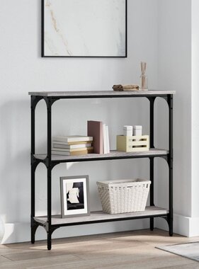 VidaXL Wandtafel 75x22,5x75 cm bewerkt hout grijs sonoma eikenkleurig