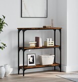 VidaXL Wandtafel 75x22,5x75 cm bewerkt hout gerookt eikenkleurig